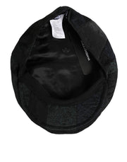 Dolce & Gabbana Black Polyester Newsboy Men Cloth Capello Hat