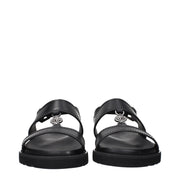 Versace Black Leather Sandals