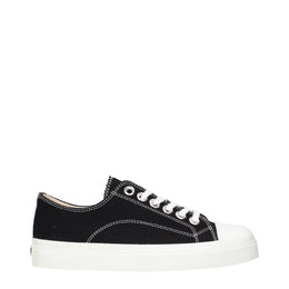 Moschino Black Fabric Low Top Sneakers