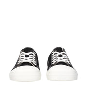 Moschino Black Fabric Low Top Sneakers