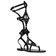 Isabel Marant Black Leather Flip-Flop Sandals
