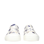Moschino White Fabric Low Top Sneakers