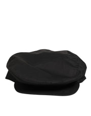 Dolce & Gabbana Black Cotton Stretch Newsboy Cloth Capello Hat