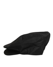 Dolce & Gabbana Black Cotton Stretch Newsboy Cloth Capello Hat