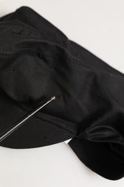 Dolce & Gabbana Black Cotton Stretch Newsboy Cloth Capello Hat