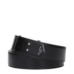 Alaïa Black Leather Regular Belt