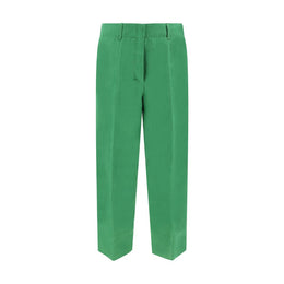 Max Mara Green Linen Casual Pants