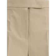 Max Mara Beige Cotton Casual Pants