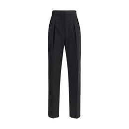 Max Mara Black Fleece Wool Dress Pants