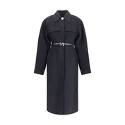 Max Mara Black Fleece Wool Coat
