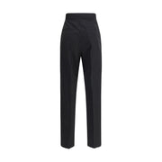 Max Mara Black Fleece Wool Dress Pants