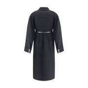 Max Mara Black Fleece Wool Coat