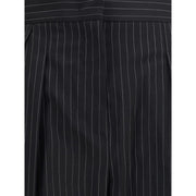 Max Mara Black Fleece Wool Dress Pants