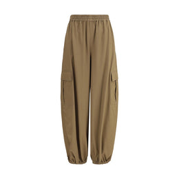 Max Mara Beige Cotton Cargo Pants