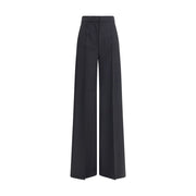Max Mara Black Fleece Wool Casual Pants
