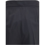 Max Mara Black Fleece Wool Casual Pants