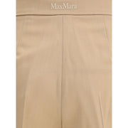 Max Mara Beige Fleece Wool Casual Pants