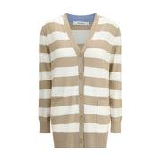 Max Mara Multicolor Fleece Wool Cardigan