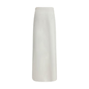 Max Mara White Viscose Long Skirt