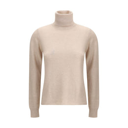 Max Mara Beige Wool Turtleneck