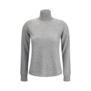 Max Mara Gray Wool Turtleneck