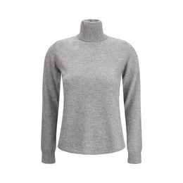 Max Mara Gray Wool Turtleneck