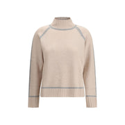 Max Mara Beige Wool Turtleneck
