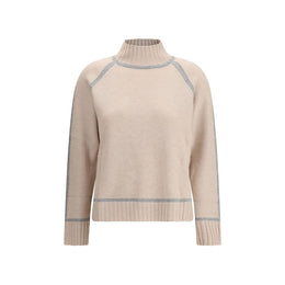 Max Mara Beige Wool Turtleneck