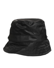 Dolce & Gabbana Black PVC Wide Brim Men Bucket Capello Hat