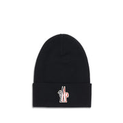 Moncler Grenoble Black Fleece Wool Beanie
