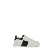 Philipp Plein White Calf Leather Bos Taurus Athletic Sneakers