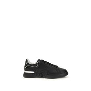 Philipp Plein Black Calf Leather Bos Taurus Athletic Sneakers