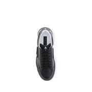 Philipp Plein Black Calf Leather Bos Taurus Athletic Sneakers