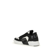 Philipp Plein Black Calf Leather Bos Taurus Low Top Sneakers