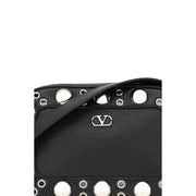 Valentino Garavani Black Leather Shoulder Bag