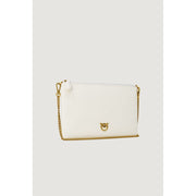 PINKO Cream Leather Clutch Bag