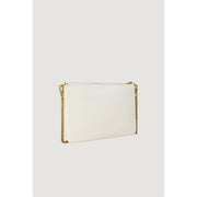 PINKO Cream Leather Clutch Bag