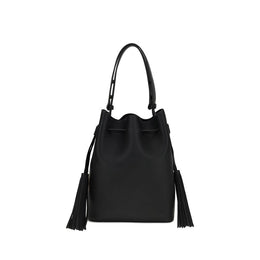 Valentino Garavani Black Calf Leather Bos Taurus Shoulder Bag