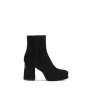 Valentino Garavani Black Calf Leather Bos Taurus Ankle Boots