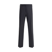 Lardini Black Viscose Casual Pants