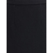 Dolce & Gabbana Black Fleece Wool Long Skirt