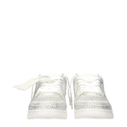 Off-White Beige Leather Low Top Sneakers