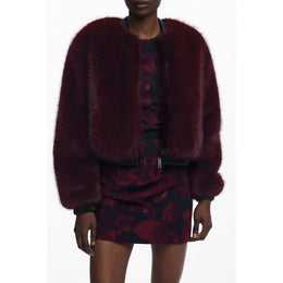 Desigual Red Polyester Jackets & Coat