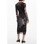 Desigual Brown Polyester Dress
