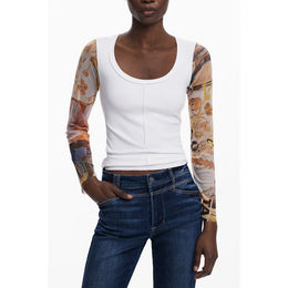 Desigual White Polyester Sweater