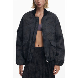 Desigual Black Polyester Jackets & Coat