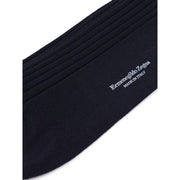 ZEGNA Navy Blue Wool Socks