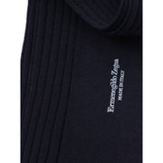 ZEGNA Navy Blue Wool Socks