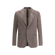 Lardini Brown Fleece Wool Blazer