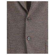 Lardini Brown Fleece Wool Blazer
